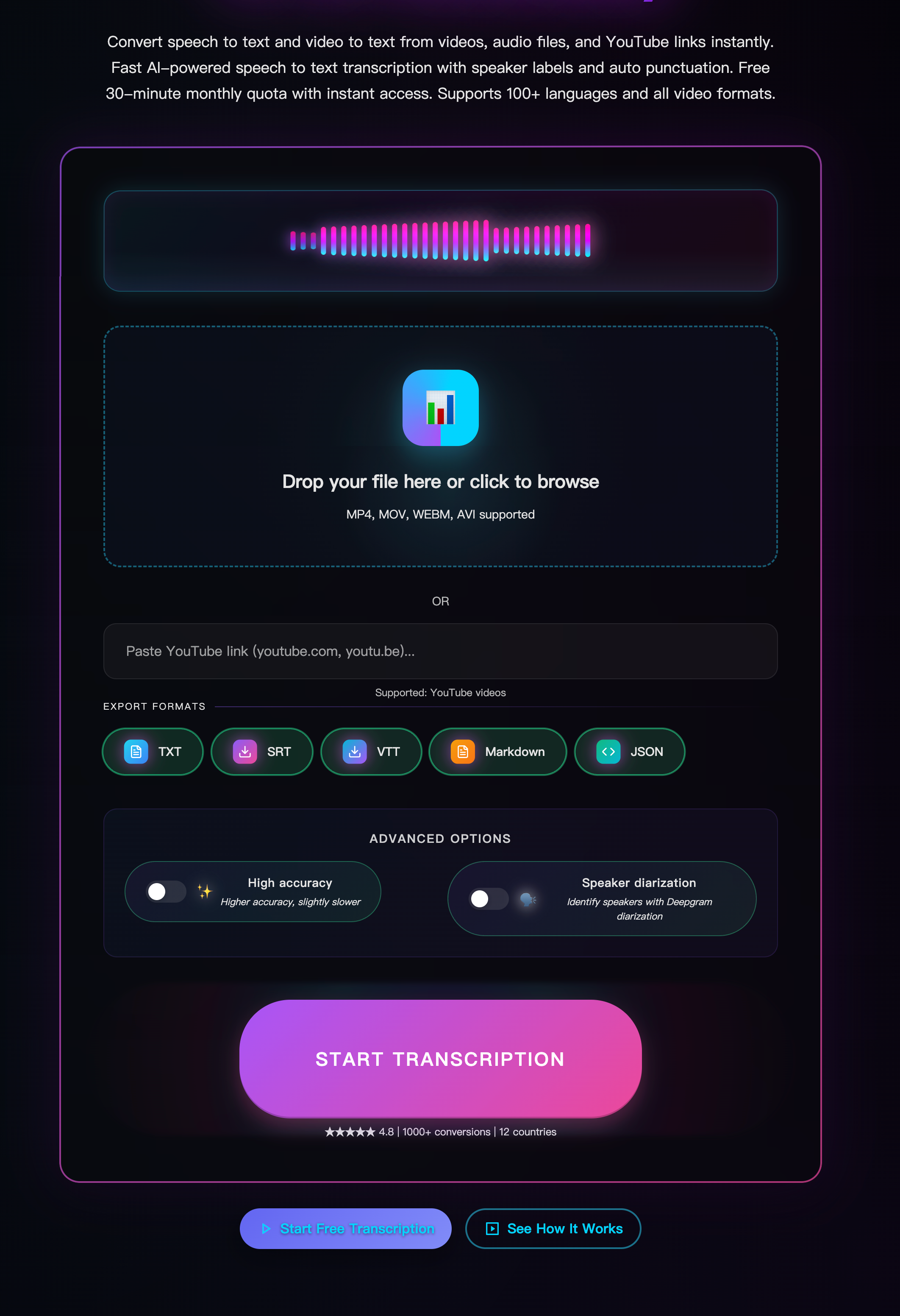 Convert MP4 to SRT with Harku: Fast, Accurate, Free (VTT/TXT Too)